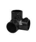 Tüüp 18 Must, Kolmpea 90° nurkklamber, Ø21,3 mm