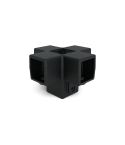Type 26, Four Socket Cross, black - 40x40 mm